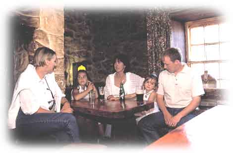Inside an Irish pub